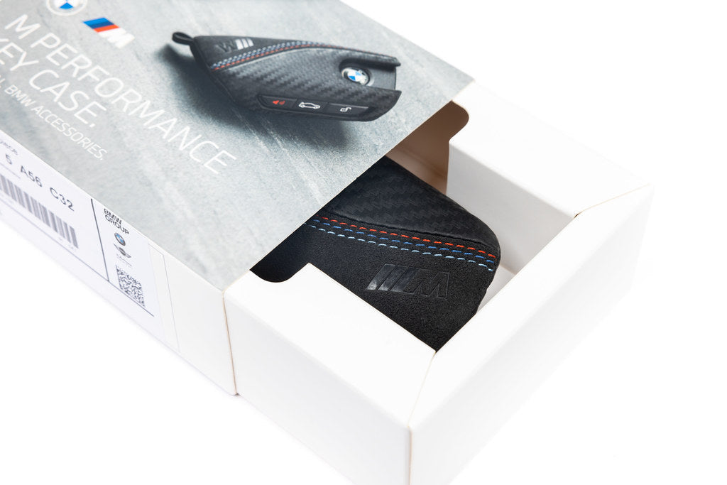 BMW M Performance Carbon with Tri-Color Stitched Alcantara Key Case