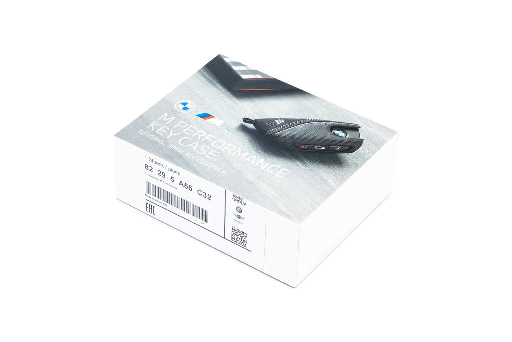 BMW M Performance Carbon with Tri-Color Stitched Alcantara Key Case