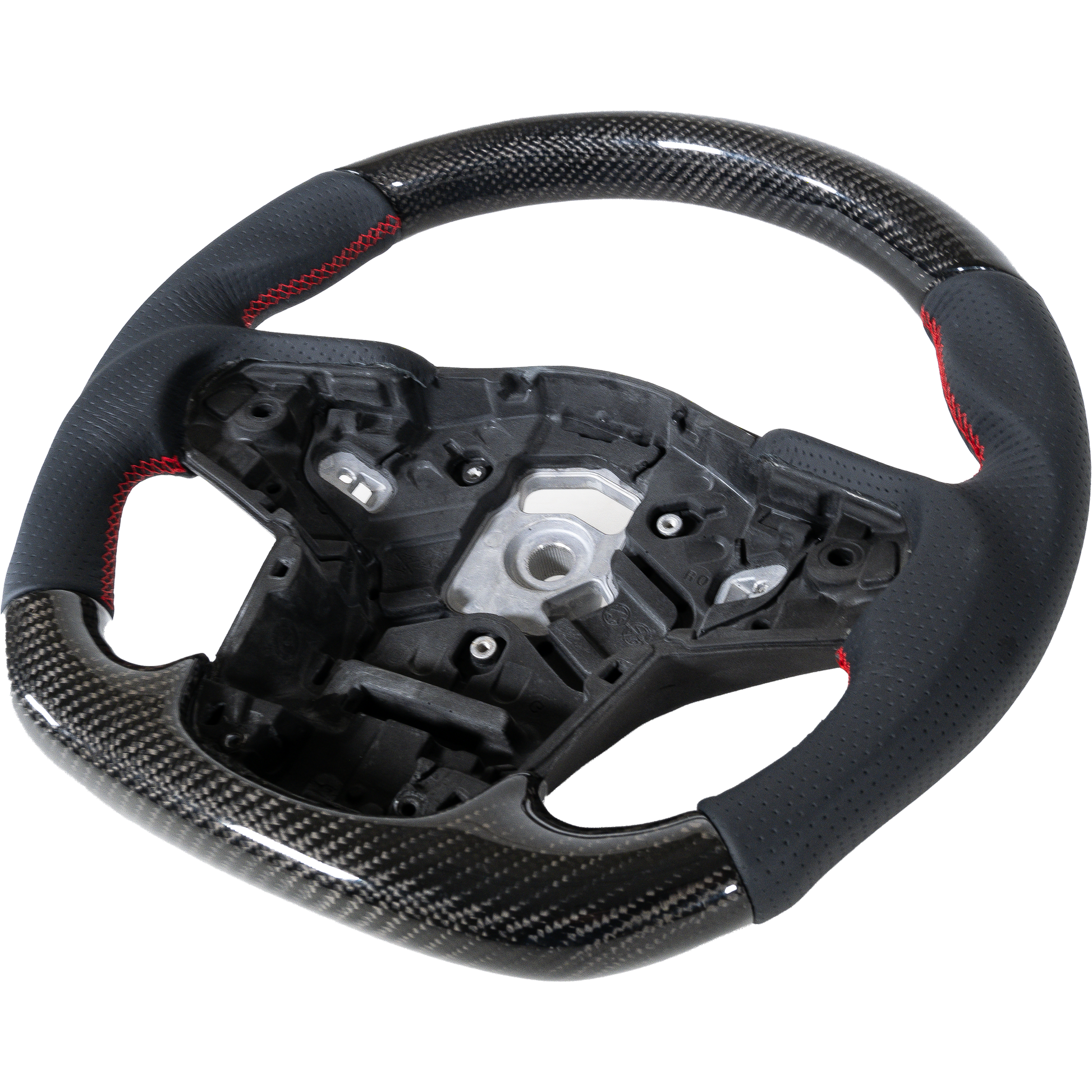 A90 Carbon Fiber Leather Steering Wheel-Interior-Silicon Valley Bimmer