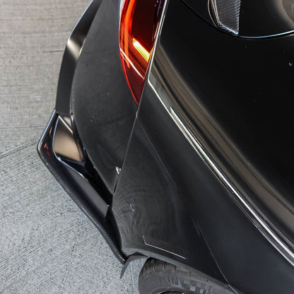 A90 Carbon Fiber Rear Bumper Side Splitters-Exterior-Silicon Valley Bimmer