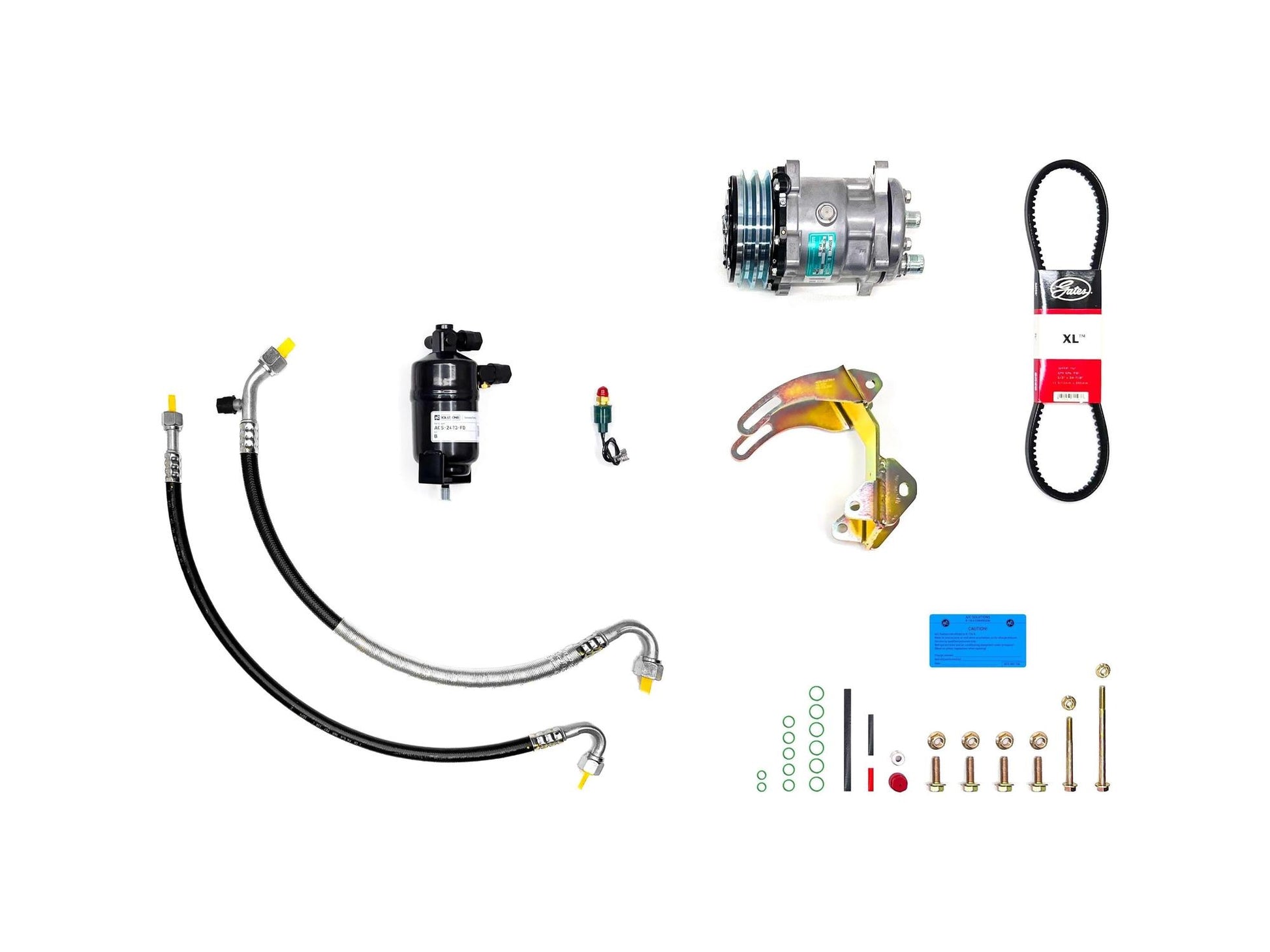 A/C Solutions BMW E24 Sanden Compressor Conversion Kit-Air Conditioning-Silicon Valley Bimmer