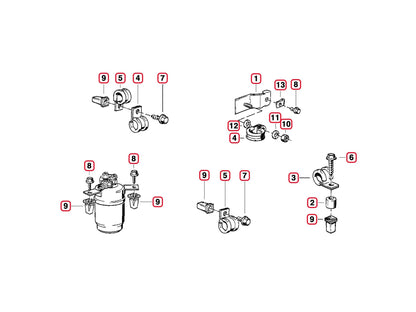 A/C Solutions BMW E30 Bracket and Hardware Kit-Air Conditioning-Silicon Valley Bimmer