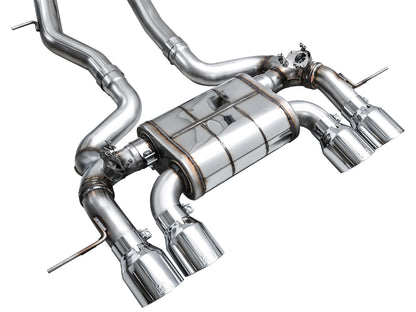 AWE SwitchPath Exhaust for BMW G87 M2 - Chrome Silver Tips-Exhaust-Silicon Valley Bimmer