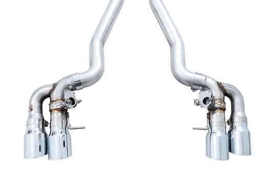 AWE Tuning 18-19 BMW M5 (F90) 4.4T AWD SwitchPath Axle-back Exhaust - Chrome Silver Tips-Exhaust-Silicon Valley Bimmer