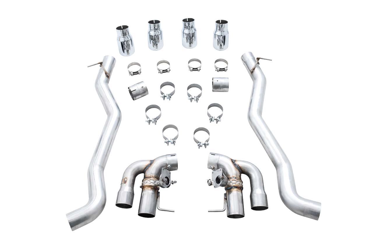 AWE Tuning 18-19 BMW M5 (F90) 4.4T AWD SwitchPath Axle-back Exhaust - Chrome Silver Tips-Exhaust-Silicon Valley Bimmer