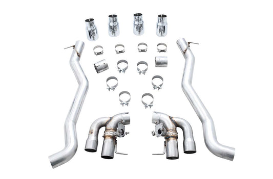 AWE Tuning 18-19 BMW M5 (F90) 4.4T AWD SwitchPath Axle-back Exhaust - Chrome Silver Tips-Exhaust-Silicon Valley Bimmer
