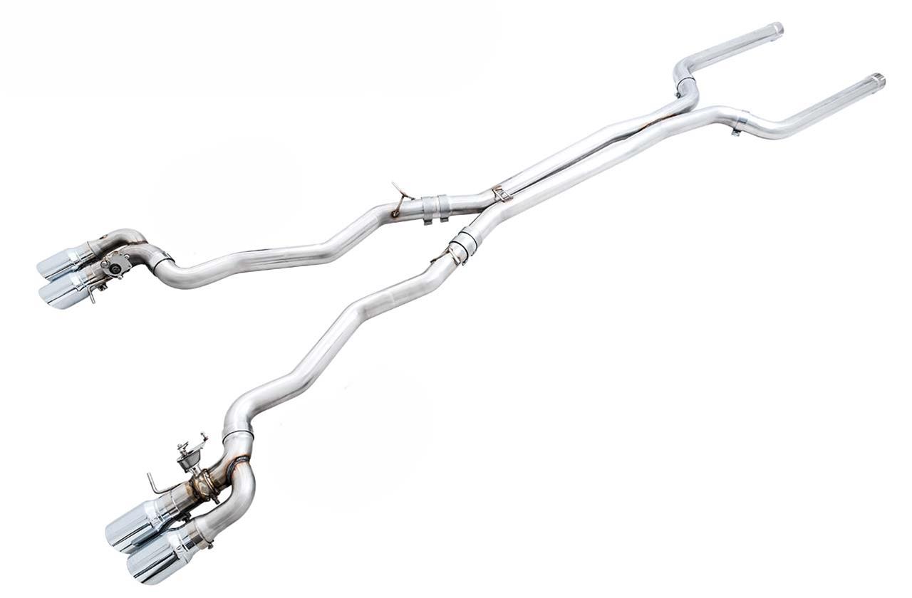 AWE Tuning 18-19 BMW M5 (F90) 4.4T AWD SwitchPath Cat-back Exhaust - Chrome Silver Tips-Exhaust-Silicon Valley Bimmer