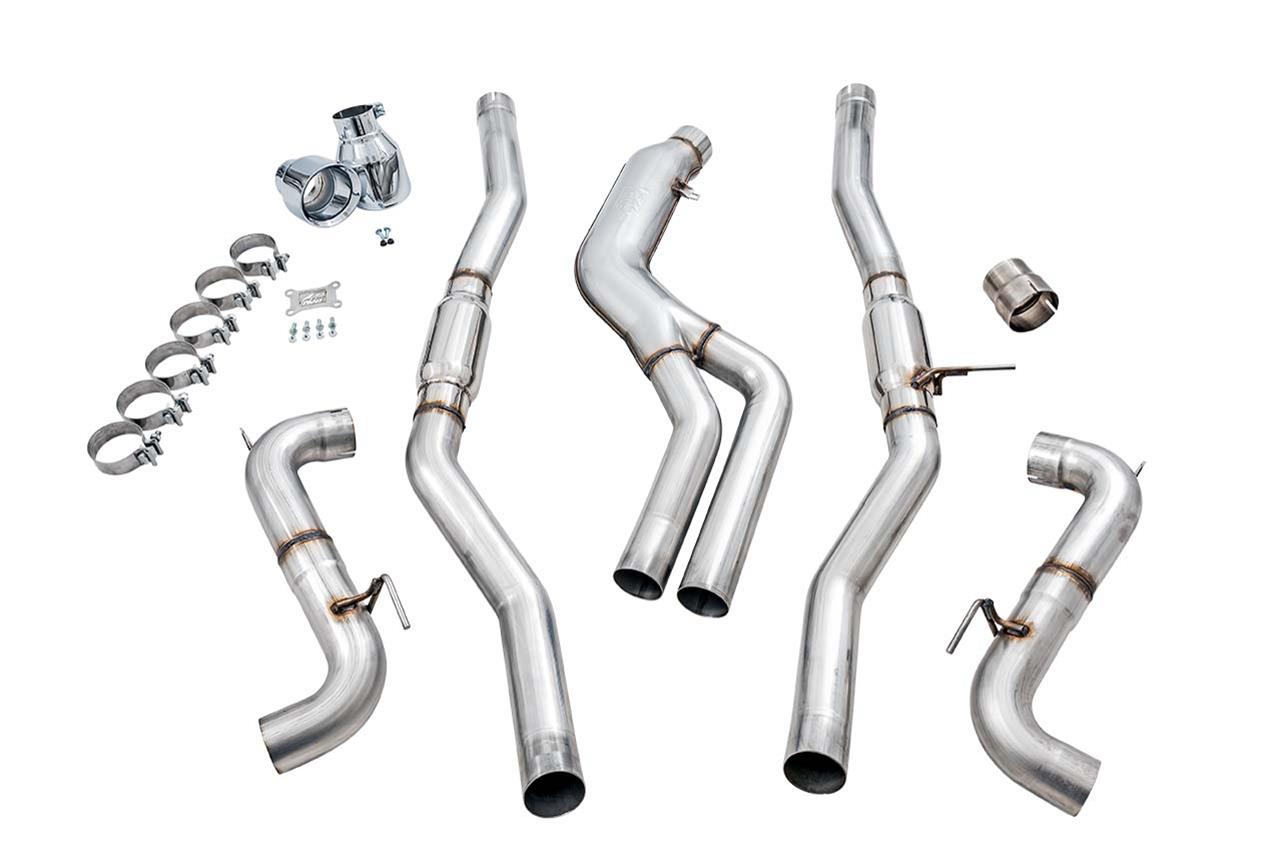 AWE Tuning 2020 Toyota Supra A90 Track Edition Exhaust - 5in Chrome Silver Tips-Exhaust-Silicon Valley Bimmer