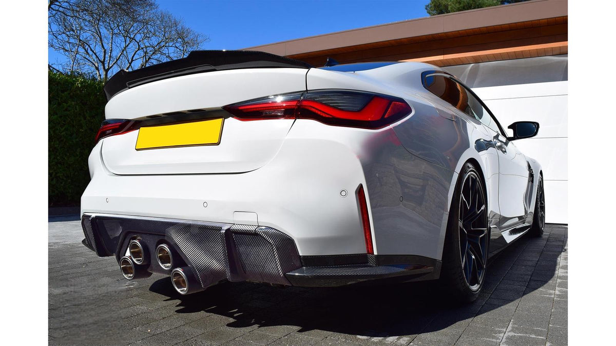 NWCarbon Haus G8X Dry Carbon Fiber Rear OEM Style Replacement Bumper Splitters