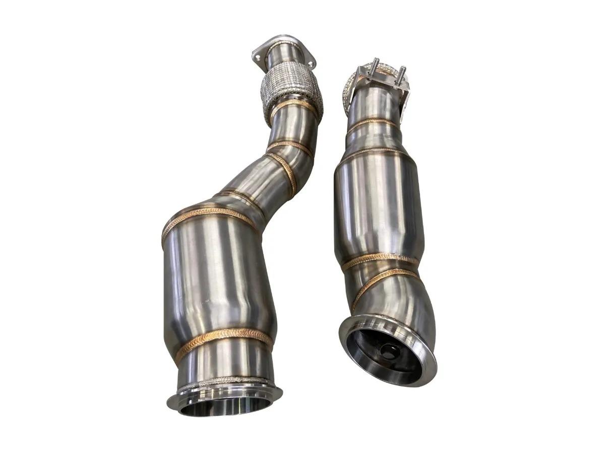 Active AutoWerke BMW S58 F97/F98 X3M/X4M Downpipes w Gesi Cats-Exhaust-Silicon Valley Bimmer