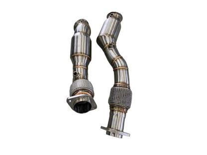Active AutoWerke BMW S58 F97/F98 X3M/X4M Downpipes w Gesi Cats-Exhaust-Silicon Valley Bimmer