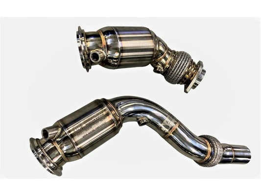 Active AutoWerke F8x BMW S55 M2C / M3 / M4 Downpipes w Active Aflow Cats-Exhaust-Silicon Valley Bimmer