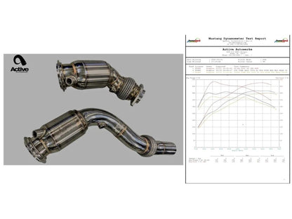 Active AutoWerke F8x BMW S55 M2C / M3 / M4 Downpipes w Active Aflow Cats-Exhaust-Silicon Valley Bimmer