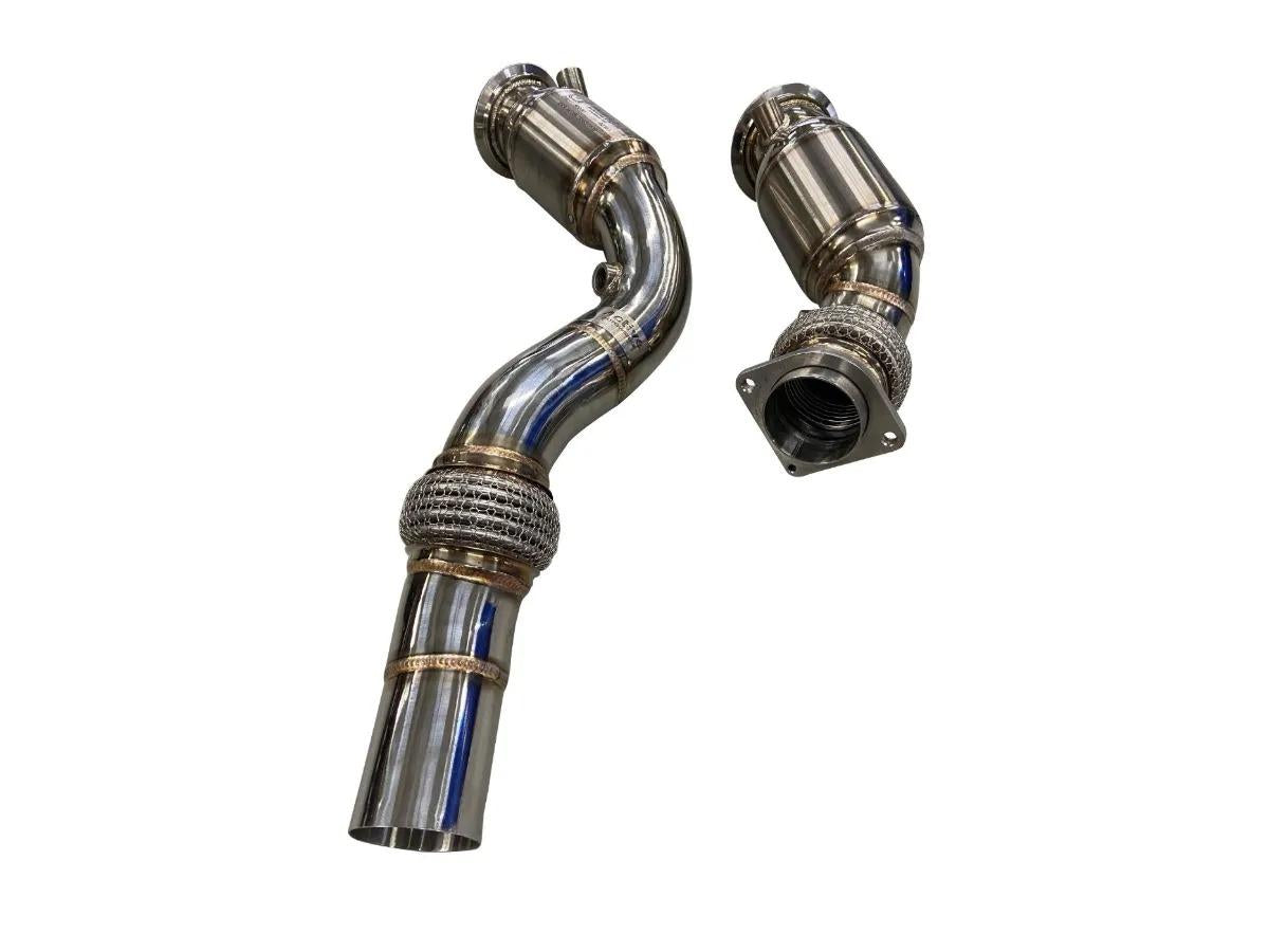 Active AutoWerke F8x BMW S55 M2C / M3 / M4 Downpipes w Gesi G-Sport Cats-Exhaust-Silicon Valley Bimmer