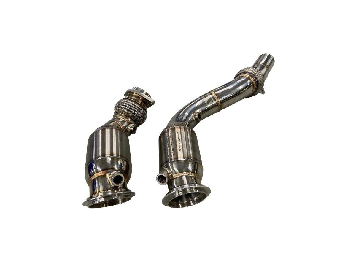 Active AutoWerke F8x BMW S55 M2C / M3 / M4 Downpipes w Gesi G-Sport Cats-Exhaust-Silicon Valley Bimmer
