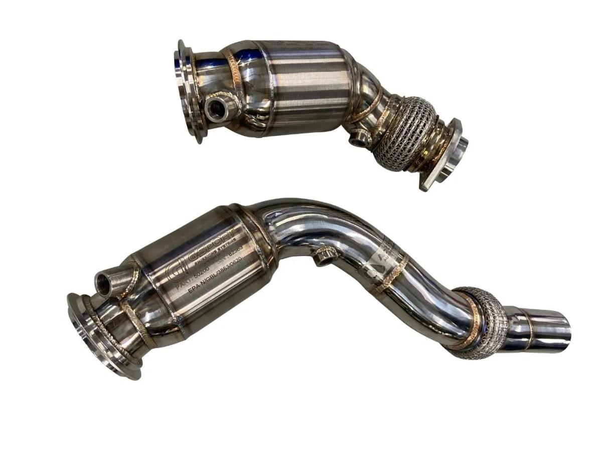Active AutoWerke F8x BMW S55 M2C / M3 / M4 Downpipes w Gesi G-Sport Cats-Exhaust-Silicon Valley Bimmer