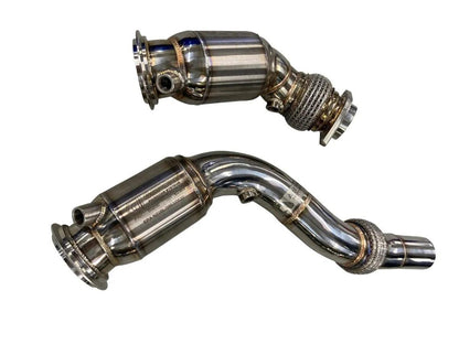 Active AutoWerke F8x BMW S55 M2C / M3 / M4 Downpipes w Gesi G-Sport Cats-Exhaust-Silicon Valley Bimmer