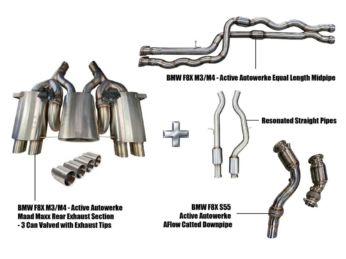 Active Autowerke F80/F82 Exhaust Bundle Aflow Equal Length Resonated-Exhaust-Silicon Valley Bimmer