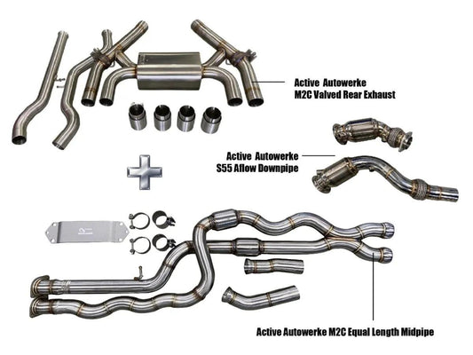 Active Autowerke F87 M2C Exhaust Bundle Aflow Equal Length-Exhaust-Silicon Valley Bimmer