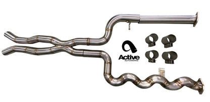 Active Autowerke G80/G82 M3/M4 Signature Equal Length mid-pipe with G-brace-Exhaust-Silicon Valley Bimmer