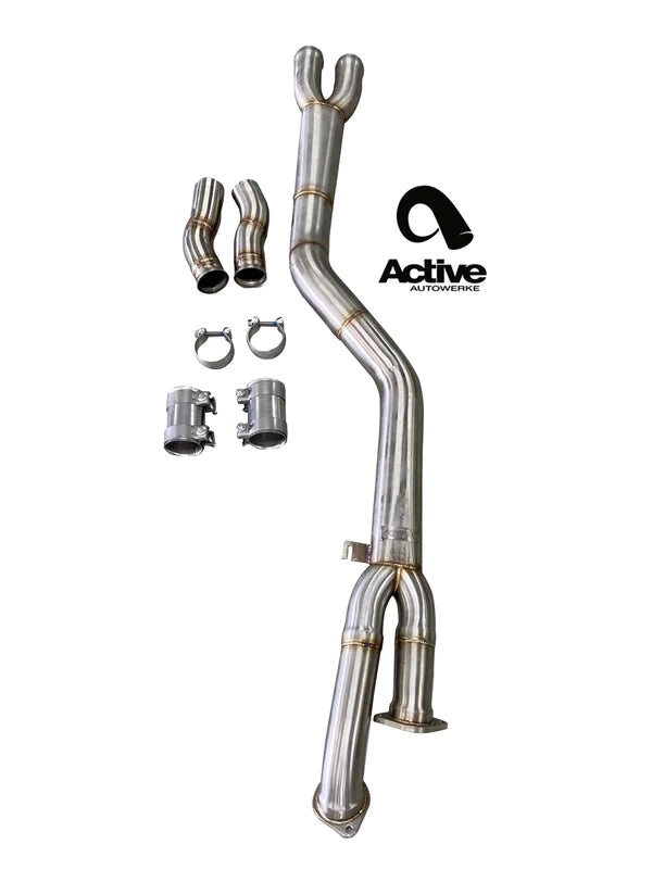 Active Autowerke BMW G80/G82 M3/M4 Signature single mid-pipe with G-brace-Exhaust-Silicon Valley Bimmer