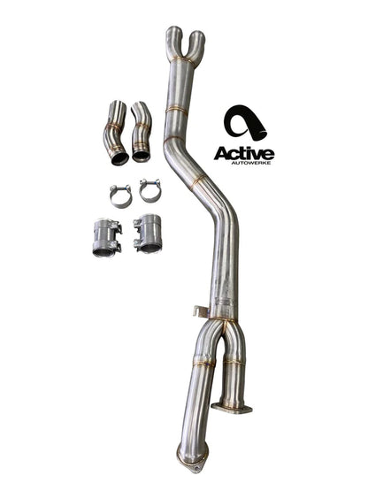 Active Autowerke BMW G80/G82 M3/M4 Signature single mid-pipe with G-brace-Exhaust-Silicon Valley Bimmer