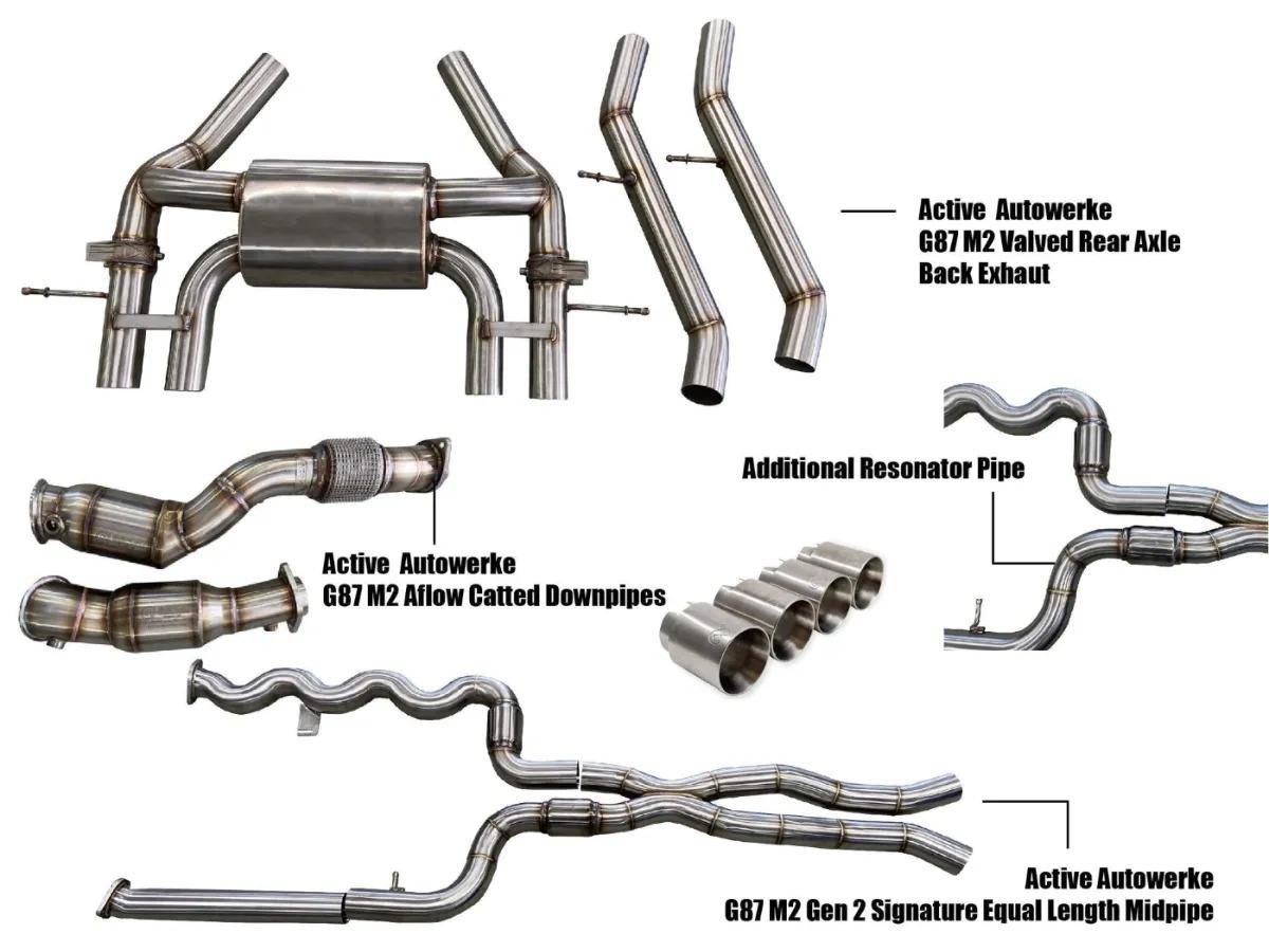 Active Autowerke G87 M2 Exhaust Bundle Aflow Equal Length Resonated-Exhaust-Silicon Valley Bimmer