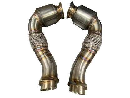 Active Autowerke S63 N63 Aflow Catted Downpipes | V8 BMW X5 M And X6 M X5 X6 550i 650i-Exhaust-Silicon Valley Bimmer