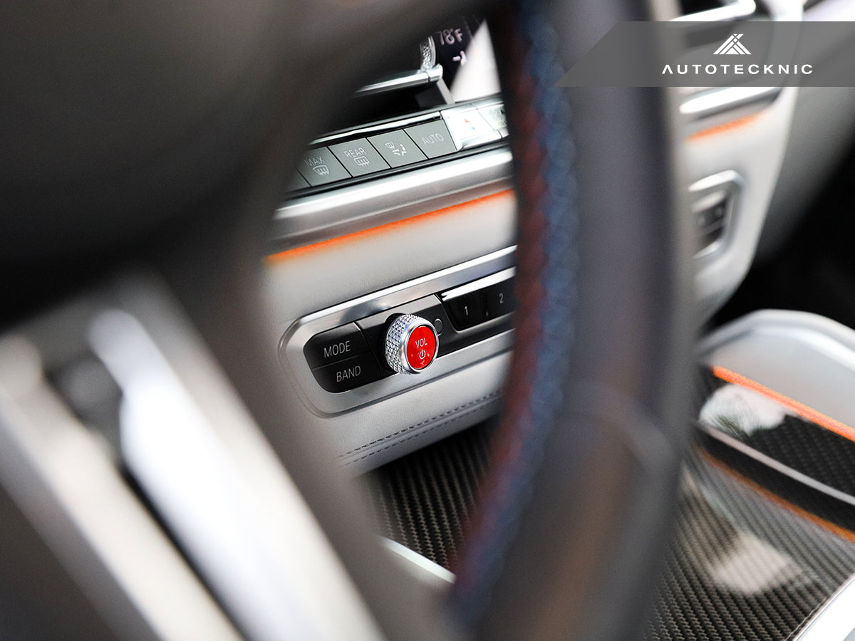 AutoTecknic Bright Red Audio Volume Button - G01 X3 | G02 X4 LCI-Interior-Silicon Valley Bimmer
