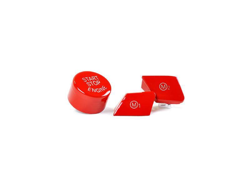 AutoTecknic Bright Red M1/ M2 Button Set - F80 M3 | F82/ F83 M4-Interior-Silicon Valley Bimmer