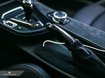 AutoTecknic Carbon Alcantara E-Brake Handle - BMW F-Chassis-Interior-Silicon Valley Bimmer