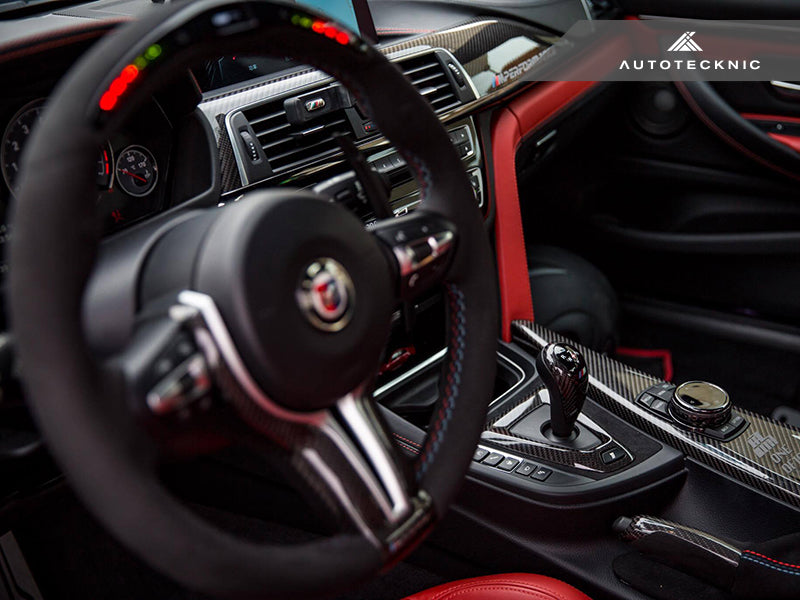 AutoTecknic Carbon Alcantara Shift Console Trim - F80 M3 | F82/ F83 M4-Interior-Silicon Valley Bimmer