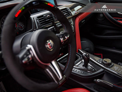 AutoTecknic Carbon Alcantara Shift Console Trim - F80 M3 | F82/ F83 M4-Interior-Silicon Valley Bimmer