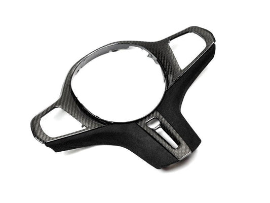 AutoTecknic Carbon Alcantara Steering Wheel Trim - F90 M5 2020-Up-Interior-Silicon Valley Bimmer