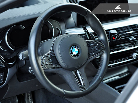 AutoTecknic Carbon Alcantara Steering Wheel Trim - G01 X3 | G02 X4-Interior-Silicon Valley Bimmer