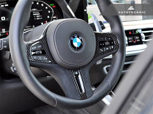 AutoTecknic Carbon Alcantara Steering Wheel Trim - G05 X5 | G06 X6 | G07 X7-Interior-Silicon Valley Bimmer
