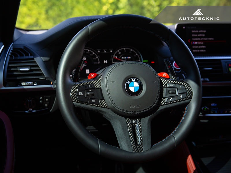 AutoTecknic Carbon Alcantara Steering Wheel Trim - G8X M2 / M3 / M4-Interior-Silicon Valley Bimmer