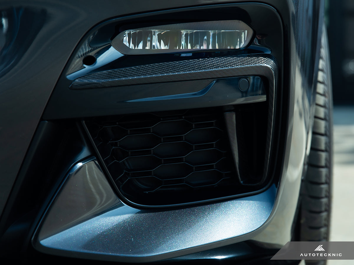 AutoTecknic Carbon Fiber Front Bumper Trim Set - G01 X3 | G02 X4 M40I Pre-LCI-Exterior-Silicon Valley Bimmer
