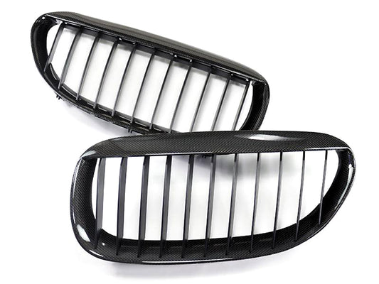 AutoTecknic Carbon Fiber Front Grille Set - E63/ E64 6-Series & M6-Exterior-Silicon Valley Bimmer