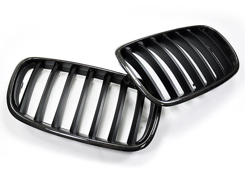 AutoTecknic Carbon Fiber Front Grille Set - E70 X5 / X5M | E71 X6 / X6M-Exterior-Silicon Valley Bimmer