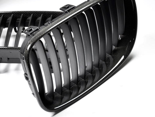 AutoTecknic Carbon Fiber Front Grille Set - E82/ E88 1-Series & 1M-Exterior-Silicon Valley Bimmer