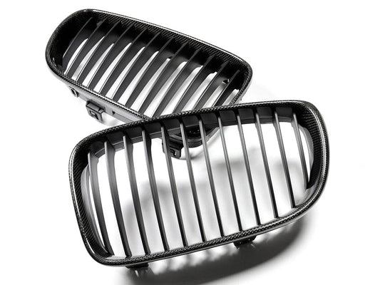 AutoTecknic Carbon Fiber Front Grille Set - E82/ E88 1-Series & 1M-Exterior-Silicon Valley Bimmer