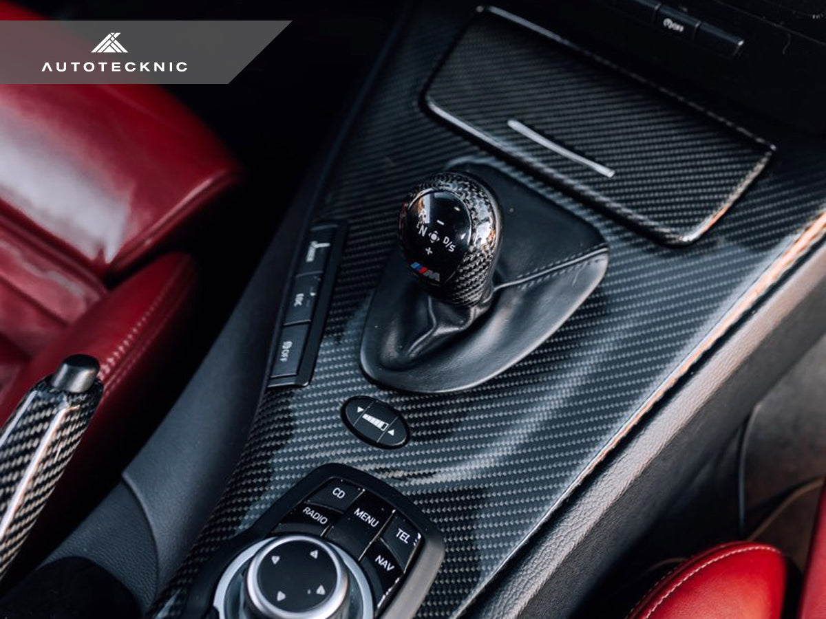 AutoTecknic Carbon Fiber Gear Selector Cover - E9X M3-Interior-Silicon Valley Bimmer