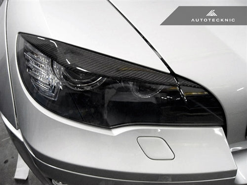 AutoTecknic Carbon Fiber Headlight Trim Set - E70 X5 / X5M | E71 X6 / X6M-Exterior-Silicon Valley Bimmer