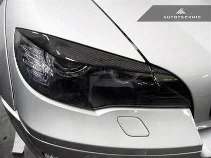 AutoTecknic Carbon Fiber Headlight Trim Set - E70 X5 / X5M | E71 X6 / X6M-Exterior-Silicon Valley Bimmer