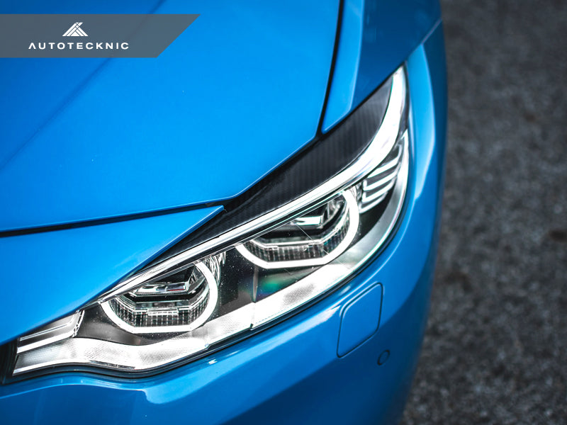 AutoTecknic Carbon Fiber Headlight Trim Set - F80 M3 | F82/ F83 M4-Exterior-Silicon Valley Bimmer