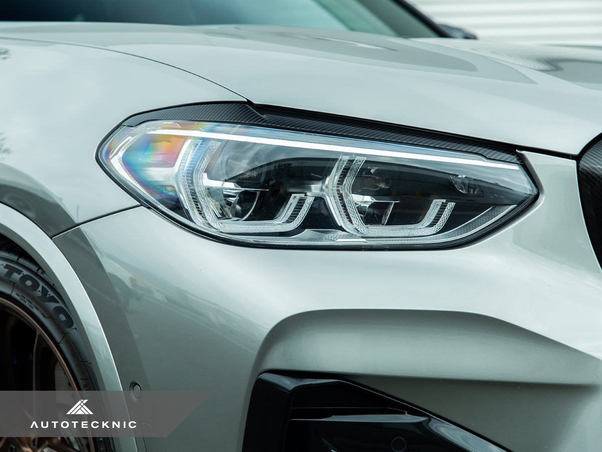 AutoTecknic Carbon Fiber Headlight Trim Set - F97 X3M | F98 X4M-Exterior-Silicon Valley Bimmer