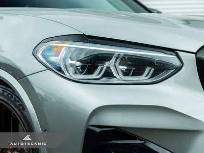AutoTecknic Carbon Fiber Headlight Trim Set - F97 X3M | F98 X4M-Exterior-Silicon Valley Bimmer