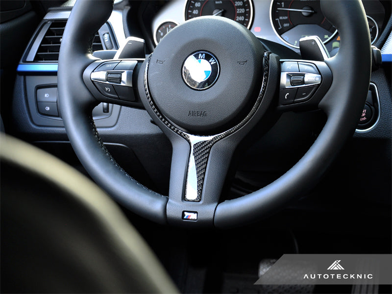 AutoTecknic Carbon Fiber M-Sport Steering Wheel Trim - F10 5-Series | F06/ F12/ F13 6-Series-Interior-Silicon Valley Bimmer