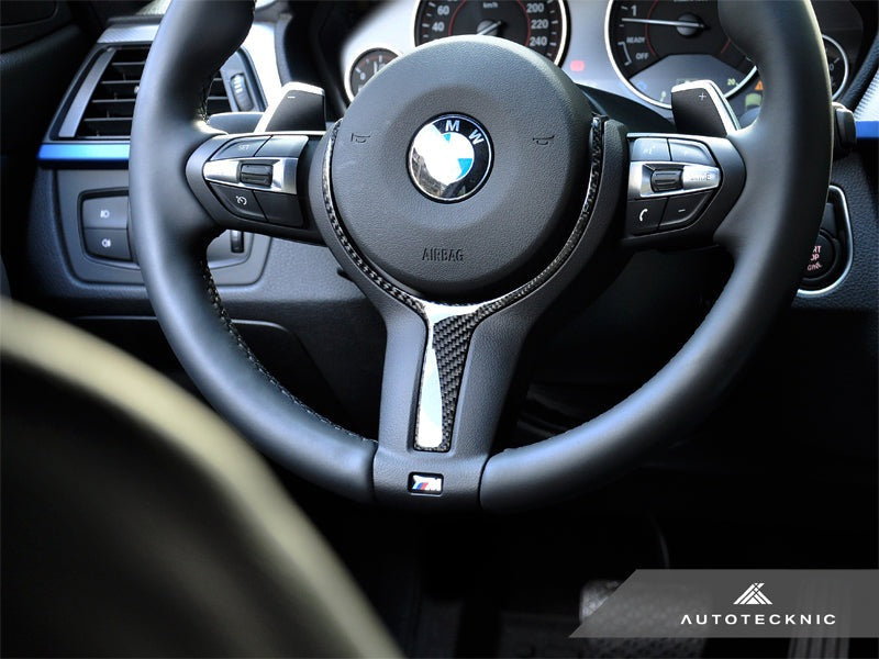 AutoTecknic Carbon Fiber M-Sport Steering Wheel Trim - F15 X5 | F16 X6-Interior-Silicon Valley Bimmer